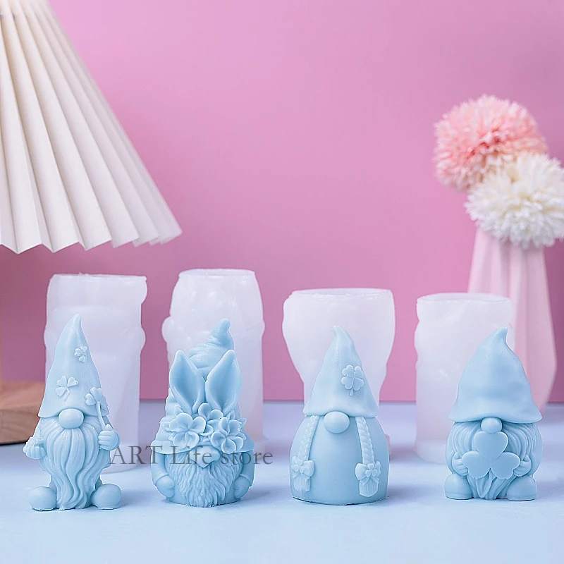 Soap Making Equipment For Beginners - คริสต์มาส Dwarf ซิลิโคนเทียนแม่พิมพ์ 3d Santa Claus