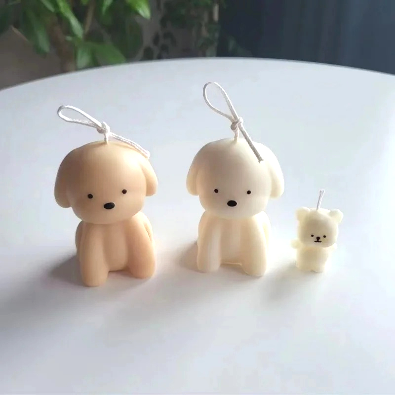 Soap Making Gifts - แม่พิมพ์ซิลิโคนรูปสุนัข 3 มิติ สำหรับทำเทียนหอม สบู่ งานเรซิ่น