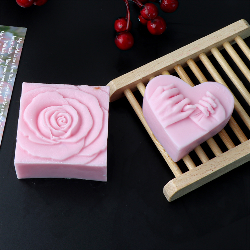 Soap Making Gifts - แม่พิมพ์สบู่ซิลิโคนรูปหัวใจ, DIY ทำเทียนและสบู่แฮนด์เมดวาเลนไทน์, ของตกแต่งบ้านและของขวัญวันหยุดแสนโรแมนติก