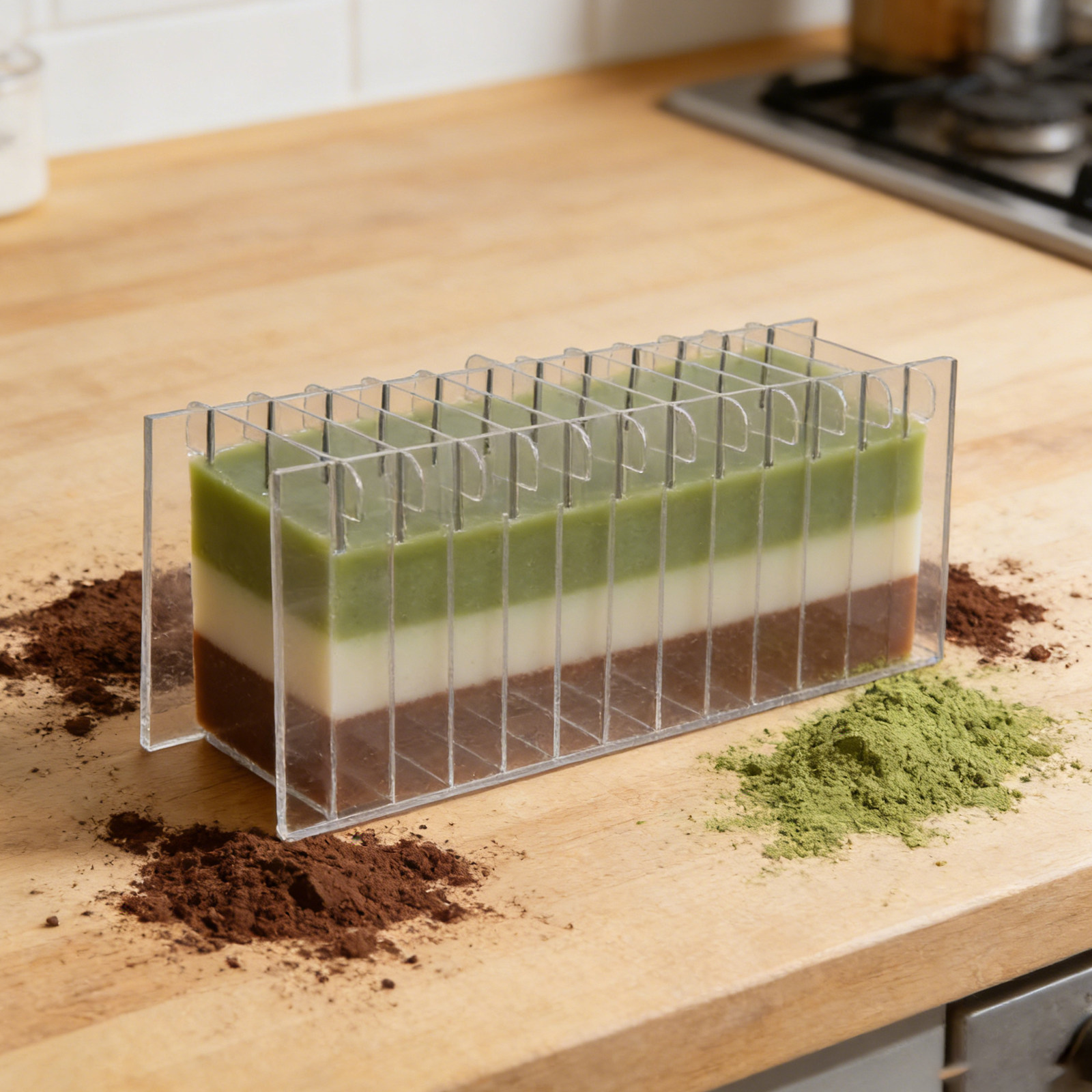 Soap Making Equipment For Beginners - แผ่นอะคริลิคแบ่งสบู่สำหรับแม่พิมพ์ซิลิโคน โปร่งใส ใช้แบ่งส่วนได้อย่างแม่นยำ สำหรับงานทำสบู่แบบ Cold Process