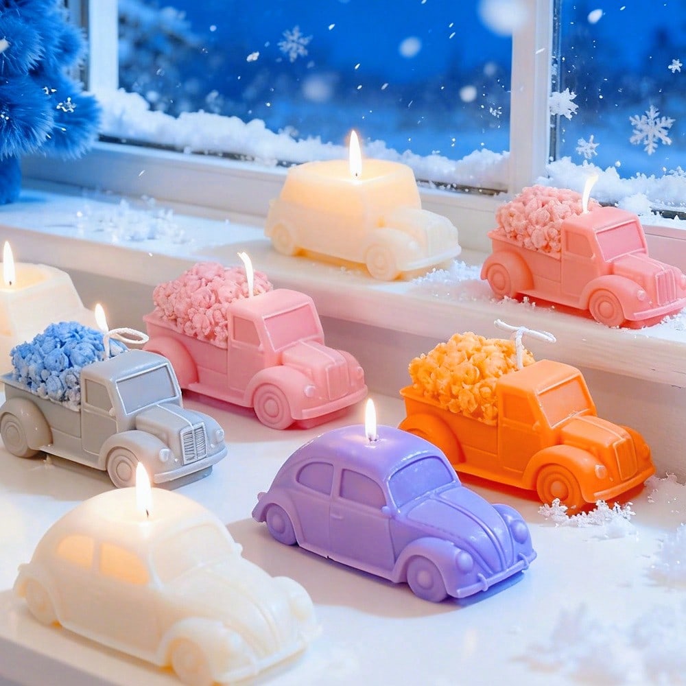 Soap Making Equipment For Beginners - แม่พิมพ์เทียนซิลิโคนรูปรถยนต์หลากหลายสไตล์ แม่พิมพ์สบู่รูปรถยนต์ แม่พิมพ์เรซิ่น แม่พิมพ์ยิปซั่ม อุปกรณ์ทำของขวัญ DIY