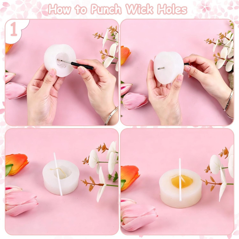แม่พิมพ์เทียนซิลิโคนลายดอกไม้  - Soap Making Gel บทวิจารณ์และราคา