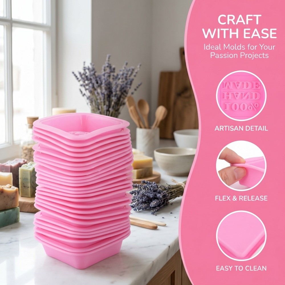 แม่พิมพ์สบู่ซิลิโคน 25 ชิ้น ขน - Soap Making Cold Process บทวิจารณ์และราคา