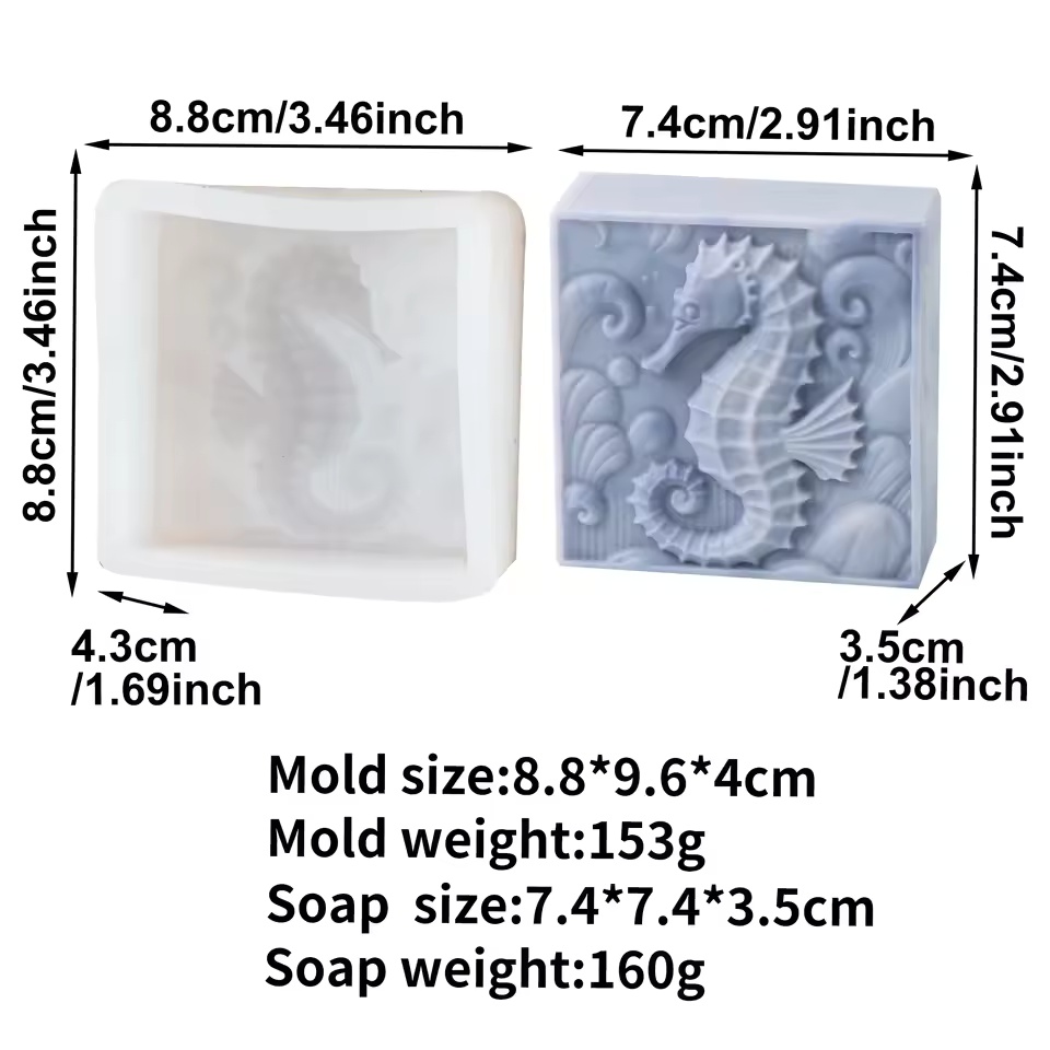 แม่พิมพ์สบู่ซิลิโคนรูปม้าน้ำ 3 - Soap Making Gifts บทวิจารณ์และราคา