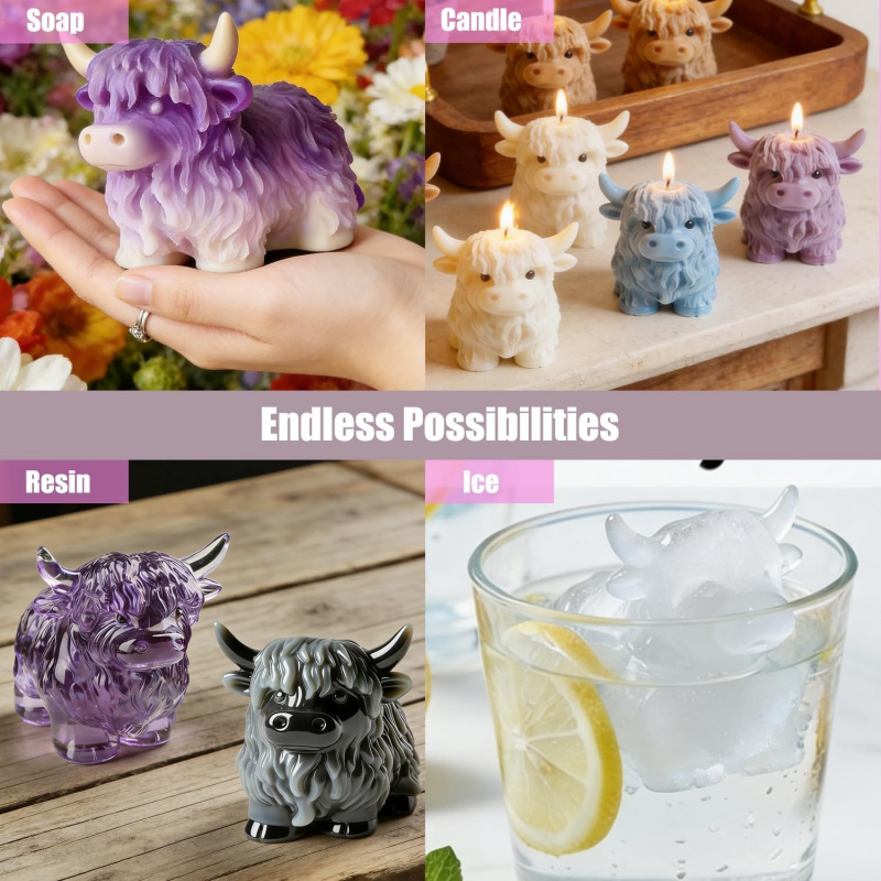 แม่พิมพ์ซิลิโคนรูปวัวไฮแลนด์ 1 - Soap Making Gel บทวิจารณ์และราคา