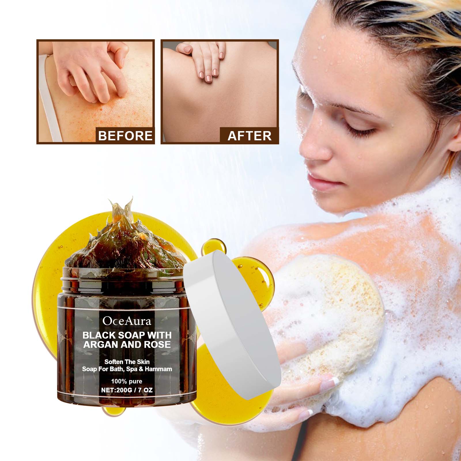 สบู่ดำโอเชียร่า ผสมอาร์แกนและโ - Castor Oil Soap บทวิจารณ์และราคา